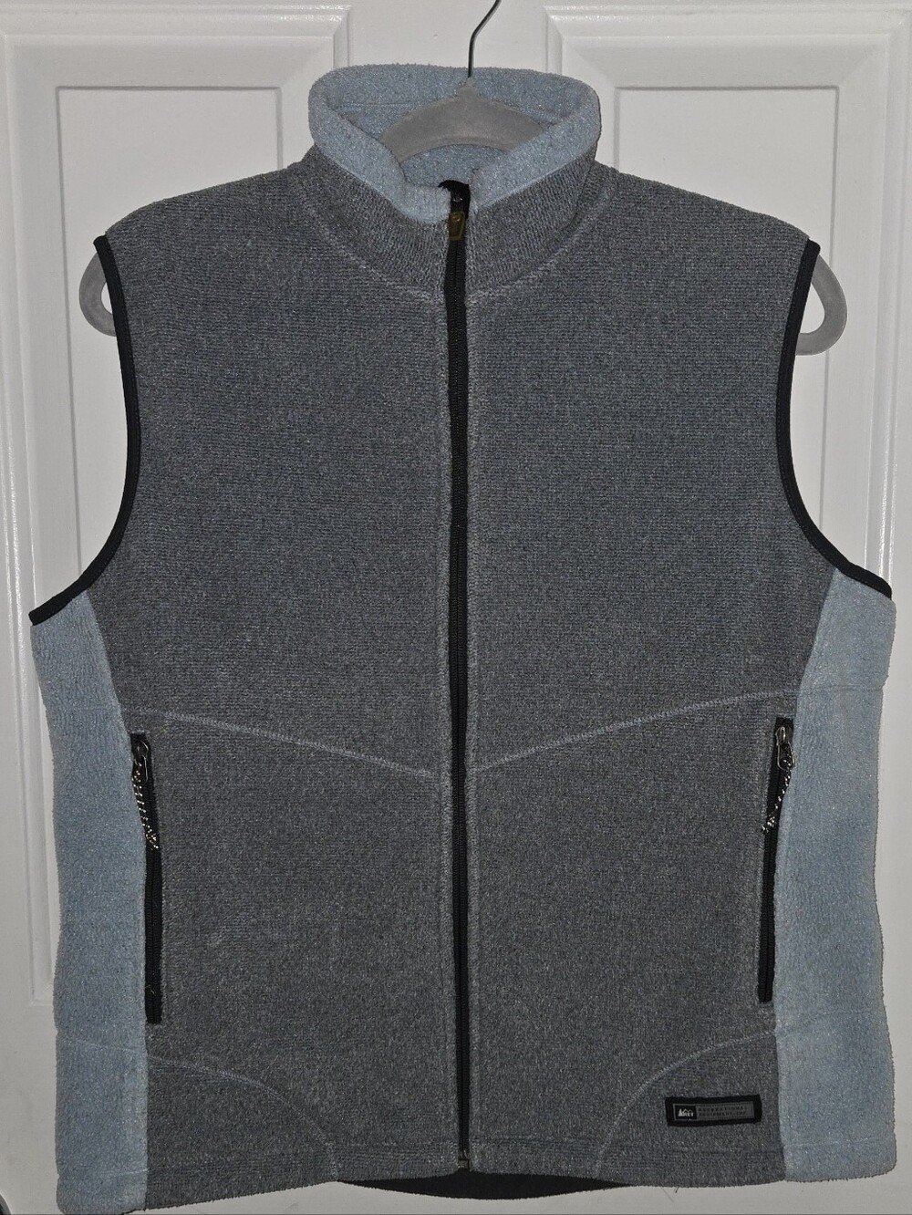 REI Women's Two-Tone Gray Fleece Vest